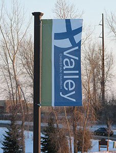 Exterior Valley Pole Banner